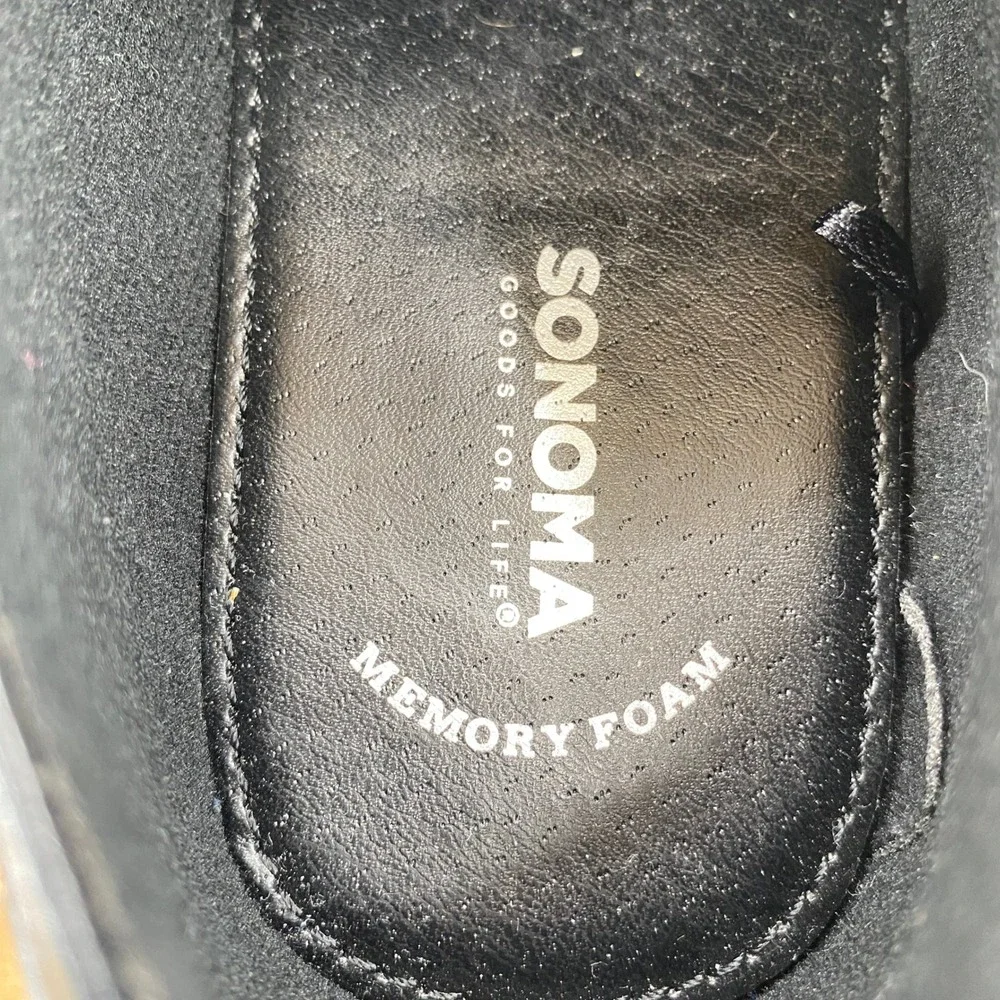 Kohls Boys Black Slip On Dress Shoes Square‎ Toe Memory Foam SNCRISTOPHER Size 4